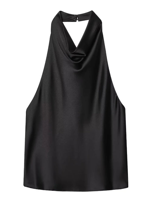 HXAO Top Women Halter Satin Women Tops | ladies tops uk