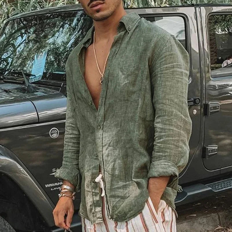 Men's Shirt Long Sleeve Regular Fit | mens casual shirts uk