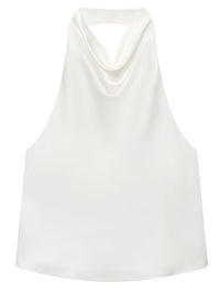 HXAO Top Women Halter Satin Women Tops | ladies tops uk
