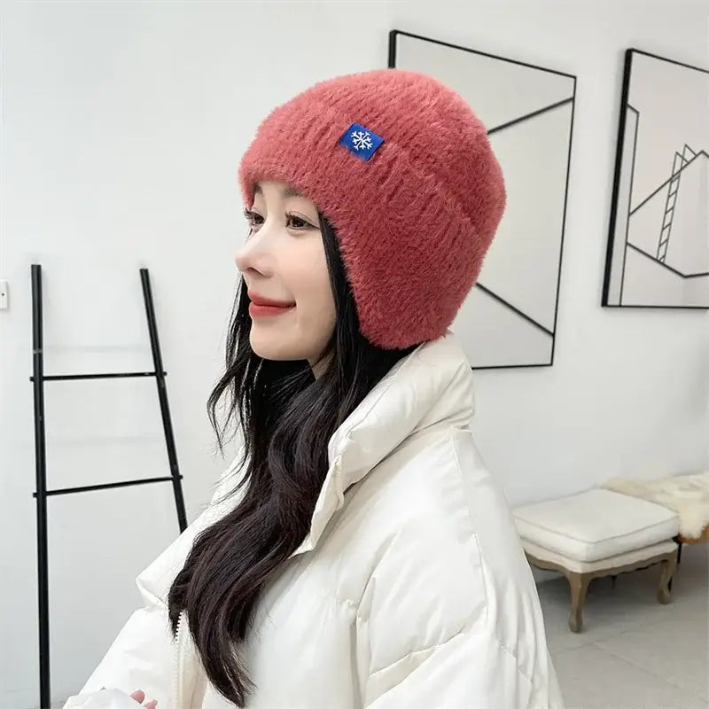 ladies hats - Winter Women Snowflake knitted hats