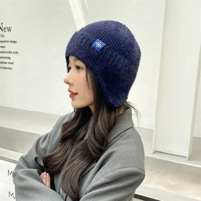 ladies hats - Winter Women Snowflake knitted hats