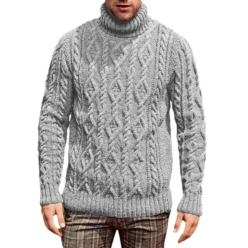 Men's Turtleneck Knitted Sweater | mens sweaters uk