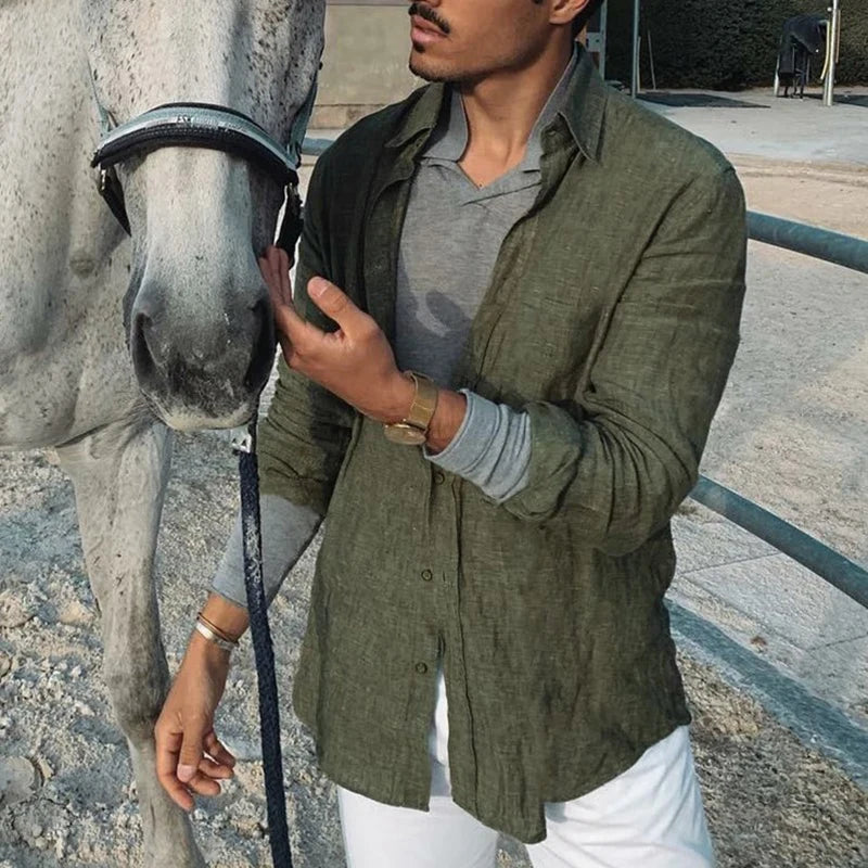 Men's Shirt Long Sleeve Regular Fit | mens casual shirts uk