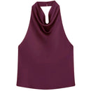 HXAO Top Women Halter Satin Women Tops | ladies tops uk