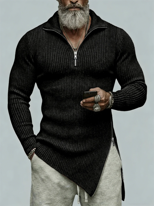 men's quarter-zip slim-fit sweater | mens sweaters uk