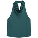 HXAO Top Women Halter Satin Women Tops | ladies tops uk
