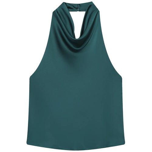HXAO Top Women Halter Satin Women Tops | ladies tops uk
