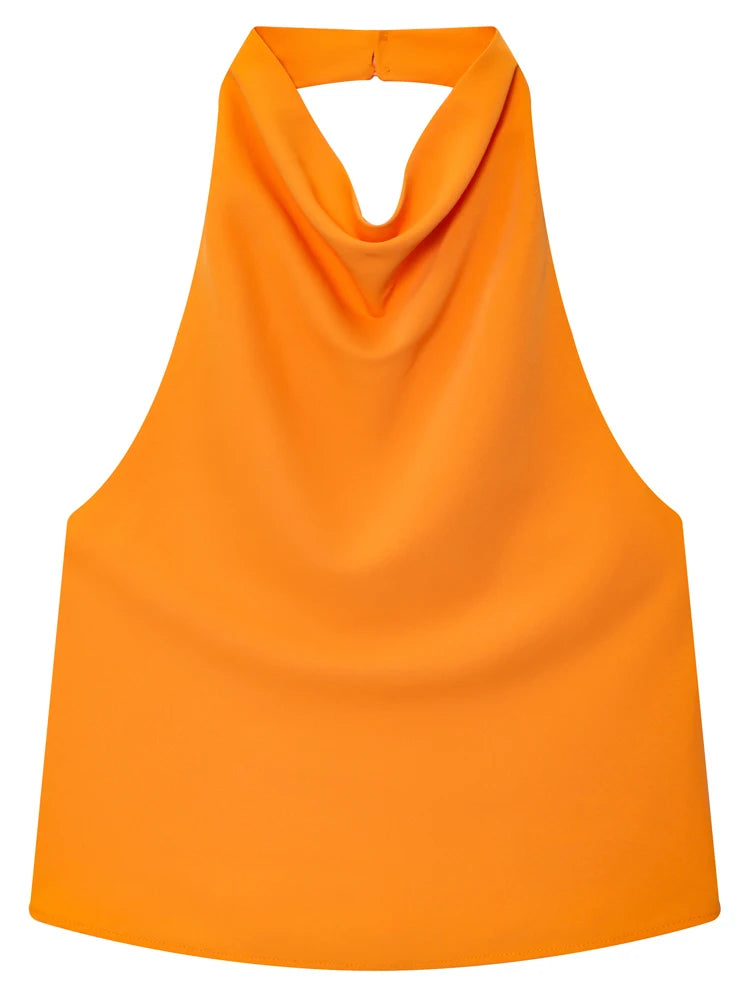 HXAO Top Women Halter Satin Women Tops | ladies tops uk
