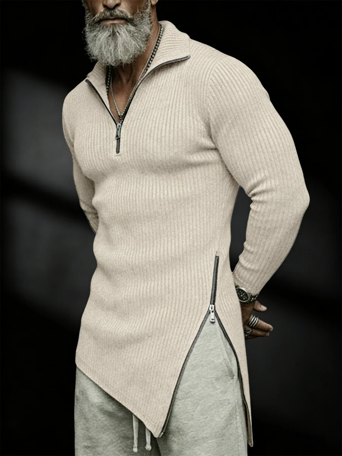men's quarter-zip slim-fit sweater | mens sweaters uk