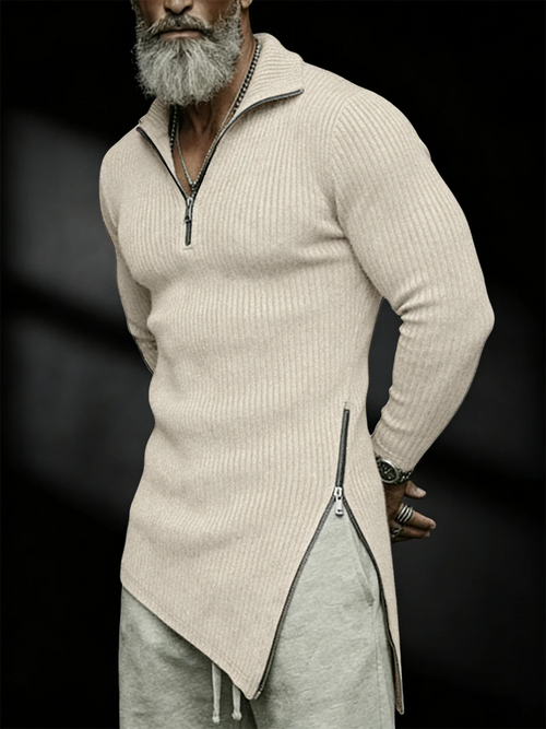 men's quarter-zip slim-fit sweater | mens sweaters uk