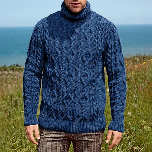 Men's Turtleneck Knitted Sweater | mens sweaters uk