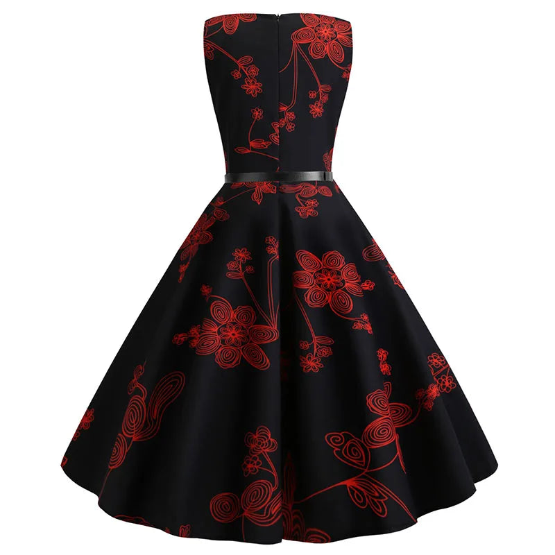 dresses uk | Summer Women Dresses Casual Floral Printed Front View
