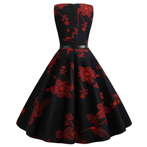 dresses uk | Summer Women Dresses Casual Floral Printed Front View