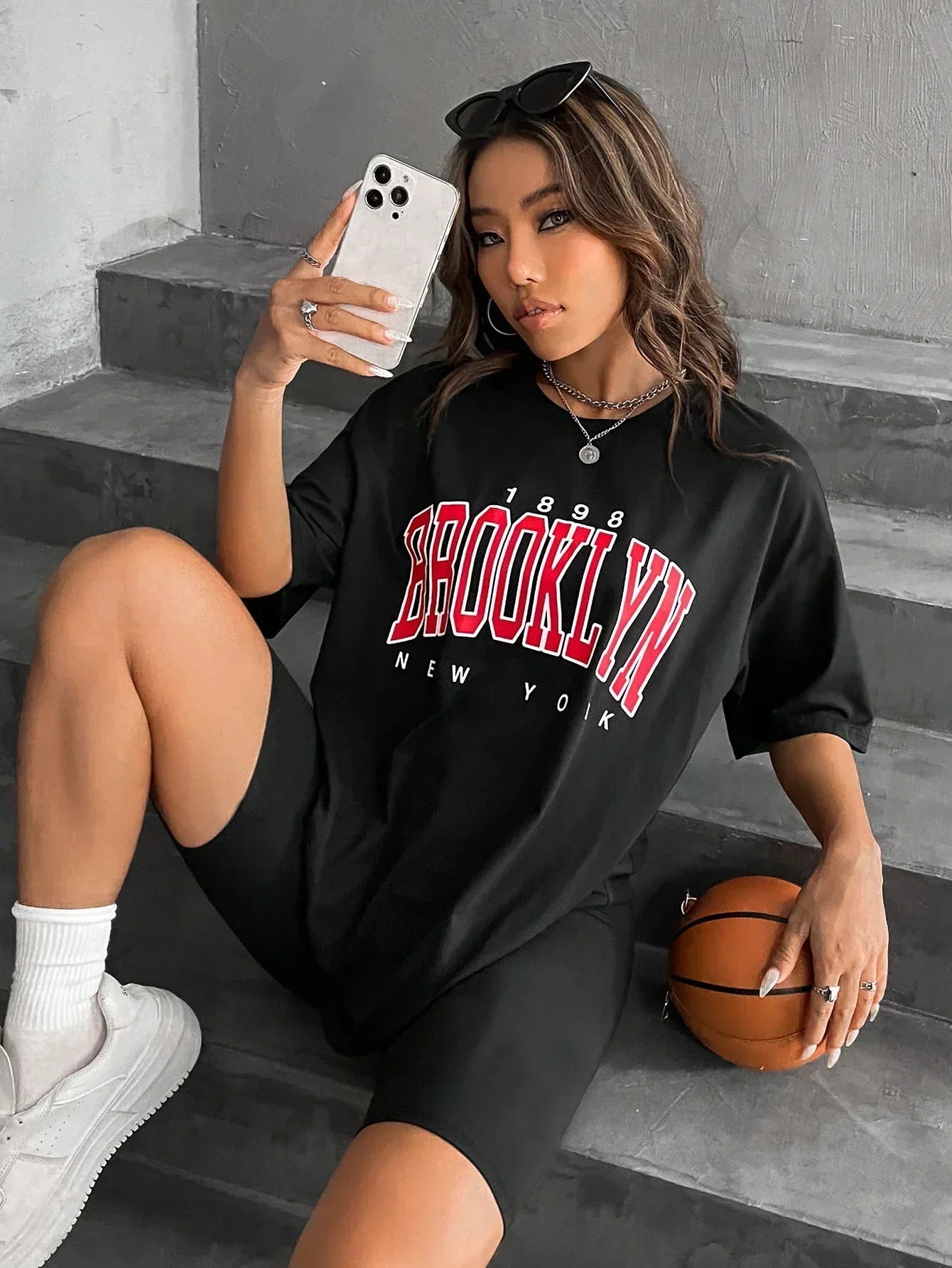 Vintage 1898 Brooklyn New York Womens T-Shirts | ladies tops uk