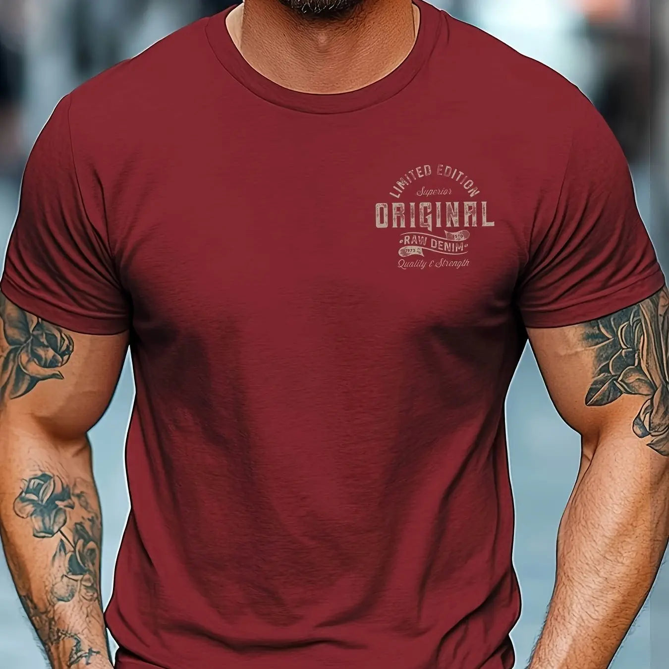 Men's summer printed round neck short T-shirt | Clothing Casual UK