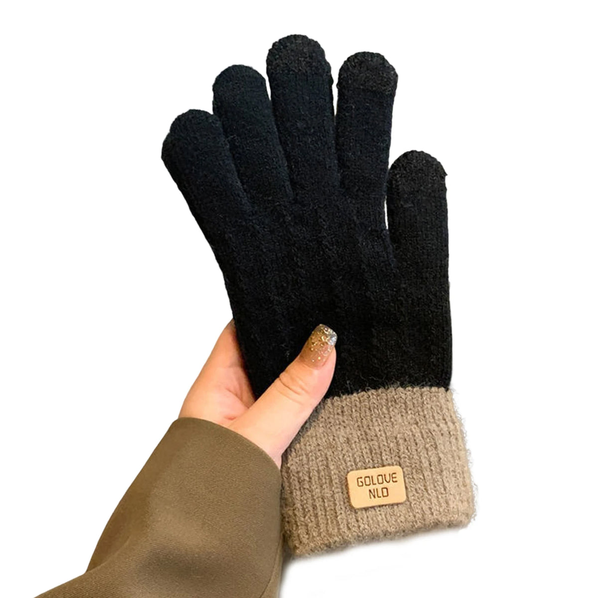 Women's Cable Knit Gloves Warm Fleece Lined Knit Gloves | ladies gloves uk