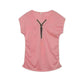 Short-Sleeved T-shirt Blouse with Chest Zipper