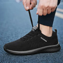 Sneakers Men Running Walking Black Front