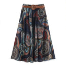 Summer New Skirts Women's 2026 New Fashion Retro Dark Blue