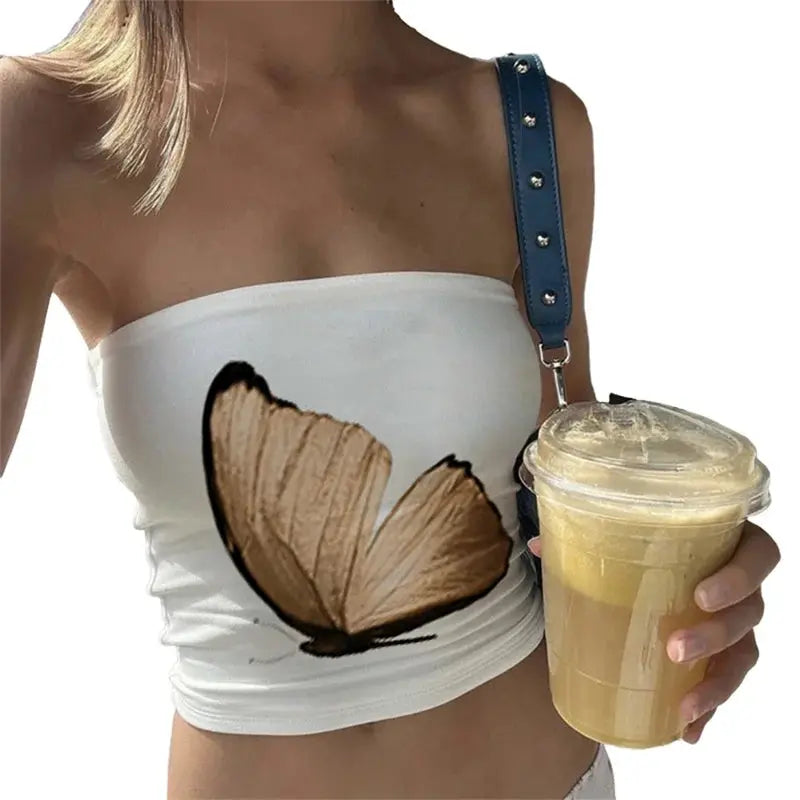 Summer Tube Tops For Women Floral Print Off B Variant1