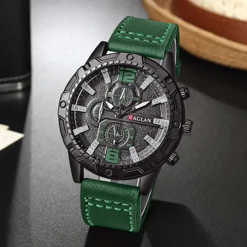 watches uk, Top Brand Watch For Men Fashion Watches Leather Strap green