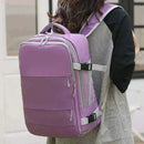 Travel Backpack Women Purple Large Capacity Waterproof Anti-Theft Casual