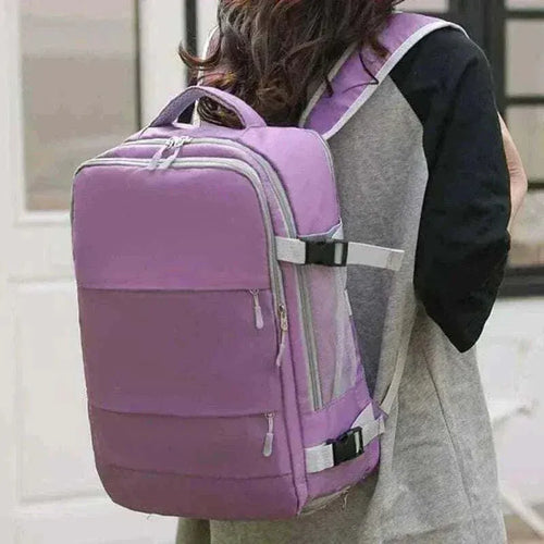Travel Backpack Women Purple Large Capacity Waterproof Anti-Theft Casual