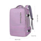 Travel Backpack Women Purple Large Capacity Waterproof Anti-Theft Casual Side View