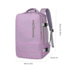 Travel Backpack Women Purple Large Capacity Waterproof Anti-Theft Casual Side View