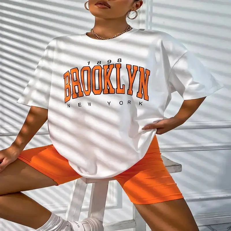 Vintage 1898 Brooklyn New York Womens T-Shirts White6