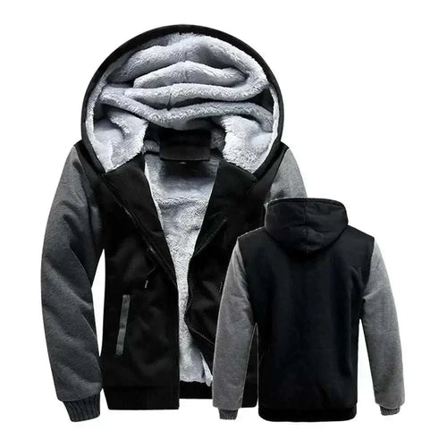 winter coats men offers Realxizi Winter Black Gray Men Jacket Casual Pose