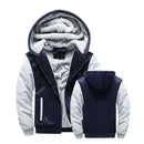winter coats men offers Realxizi Winter Blue Gray Men Jacket Casual Pose