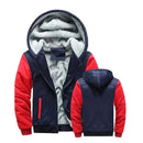 winter coats men offers Realxizi Winter Navy Blue Red Men Jacket Casual Pose