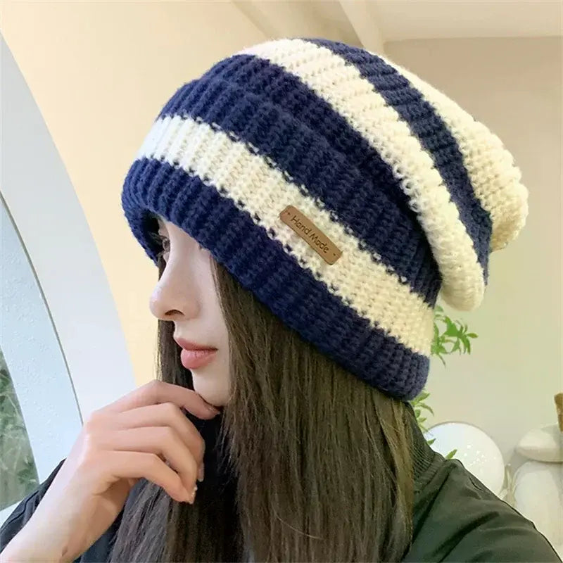 Winter Blue Warm Hats For Women Casual
