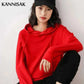 Women Wearing Red Hoodies 100% Cotton Spring Autumn Loose Long Sleeve
