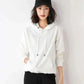 Women Wearing White Hoodies 100% Cotton Spring Autumn Loose Long Sleeve