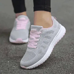 Women In Grey Pink Casual Shoes 