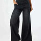 Women Jeans Black Denim Pant Wide Leg