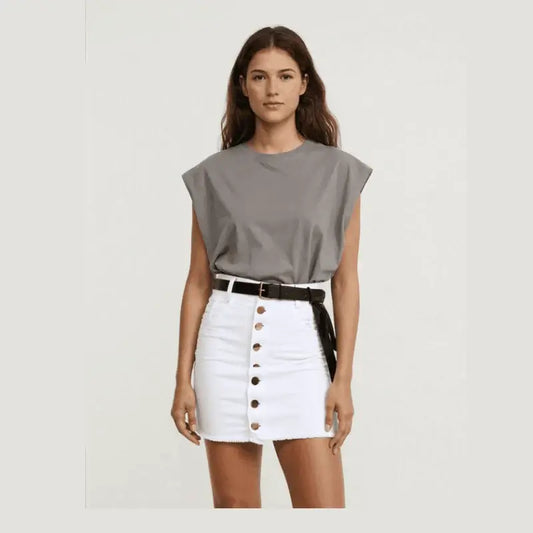 ladies Skirts uk,  Women Model In New Casual Fashion White Short Skirt