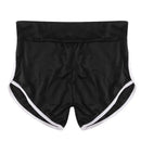 Women Summer Shorts for Sports Black Front