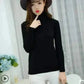 Women Wearing Black Sweater 2025 Autumn Winter Cashmere Knitted 