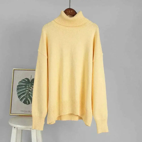 jumpers offers Women Wearing Sweater Autumn Winter New High Neck