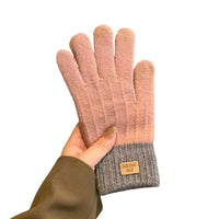 Women's Cable Knit Gloves Warm Fleece Lined Knit Gloves | ladies gloves uk