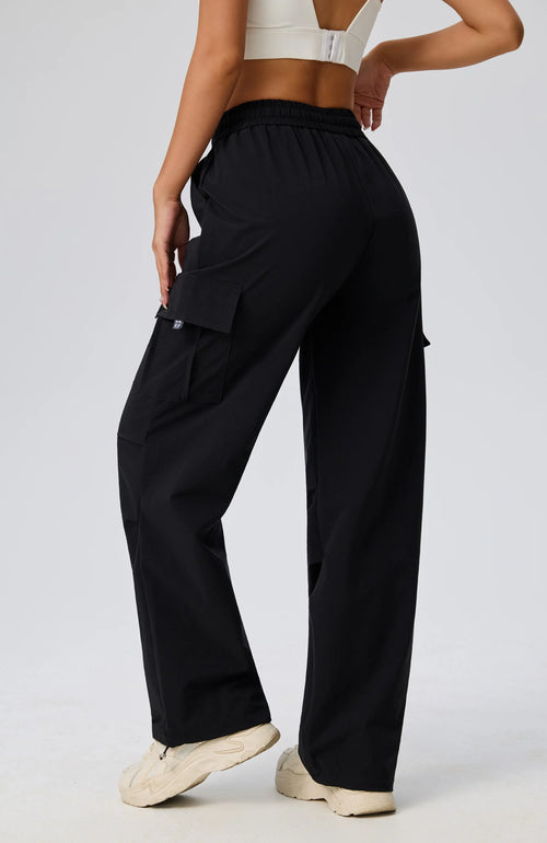 Women's Casual Cargo Pants Multi-Pocket Side view