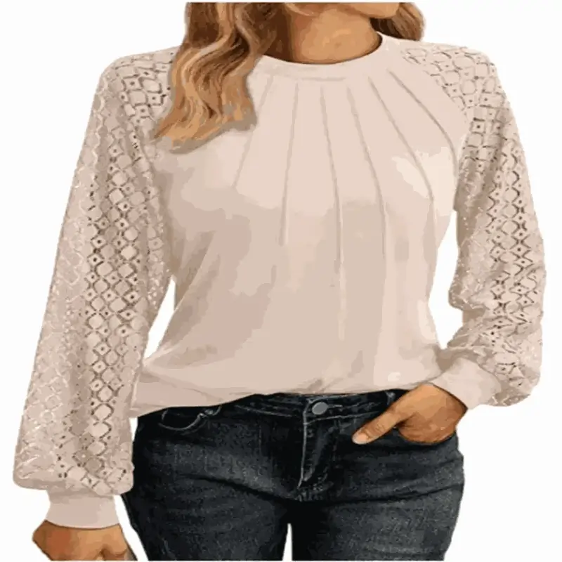 ladies summer tops uk, Women's Round White Lantern Long Casual Top
