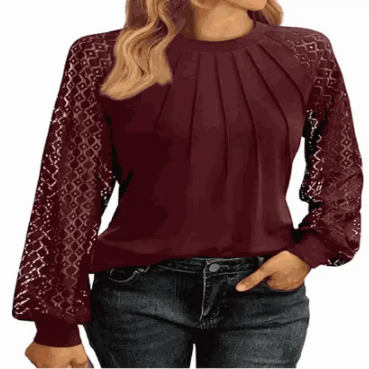 ladies summer tops uk, Women's Round Lantern Long Casual Top