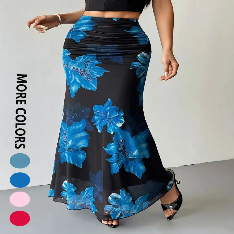 ladies skirts uk, Women's Skirt Elegant Female Casual Slim Versatile Knitted Blue front