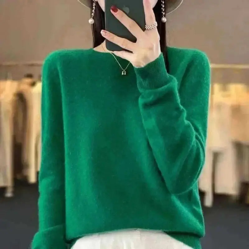 Women's Warm Sweater Round Neck Pullover