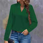 ladies summer tops uk, Women Wearing Youth Top Mujer Elegant Green Chiffon Blouse Spring Autumn Casual Long Sleeve