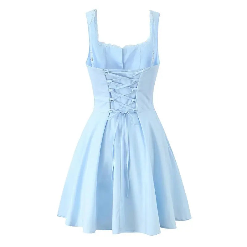 ladies dresses uk, YENKYE New Women Elegant Party Mini Dresses Blue Variant2